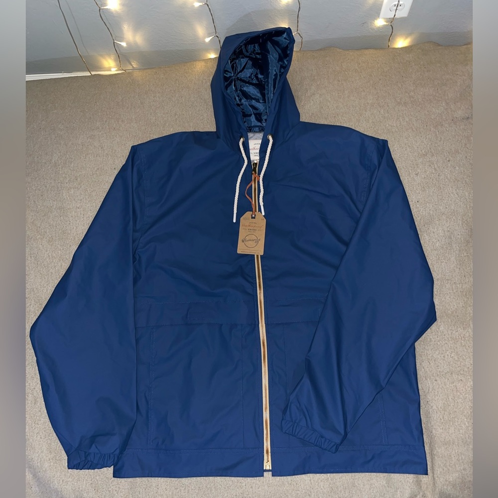 Original Heritage Weatherproof Vintage Blue Mesh Rain Coat Jacket